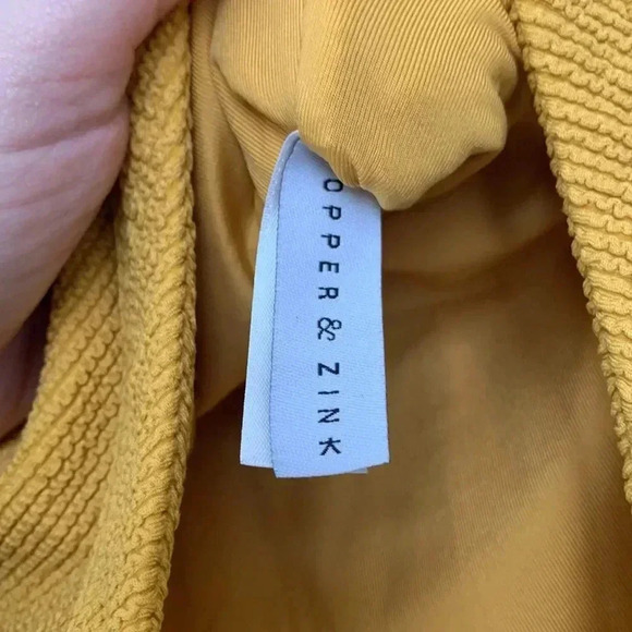 KOPPER & ZINC FREDDIE ONE PIECE BATHING SUIT TURMERIC SMALL - Picture 4 of 6